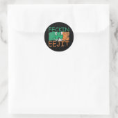 Sticker Rond Feckin Eejit Irlande Drapeau irlandais de l'lang I (Sac)