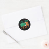 Sticker Rond Feckin Eejit Irlande Drapeau irlandais de l'lang I (Enveloppe)