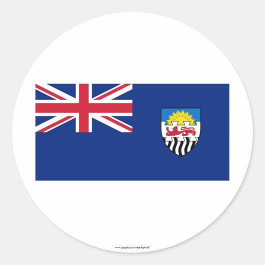 Sticker Rond Fédération de la Rhodésie et drapeau du Nyasaland (Devant)