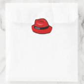Sticker Rond Fedora Casquette rouge (Sac)