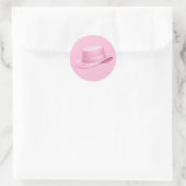 Sticker Rond Fedora rose Emoji - (Sac)