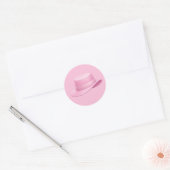 Sticker Rond Fedora rose Emoji - (Enveloppe)