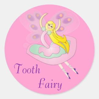 Sticker Rond Fée Cartoon Cute