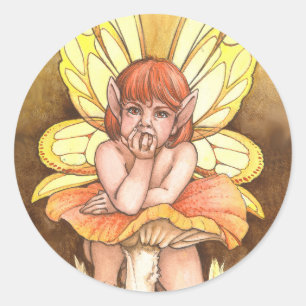 Sticker Rond Fée Contemplation