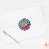 STICKER ROND FÉE DANS LA NUIT (Enveloppe)