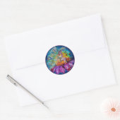 STICKER ROND FÉE DANS LA NUIT (Enveloppe)