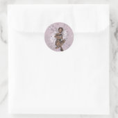 Sticker Rond Fée de bulle rose KRW (Sac)