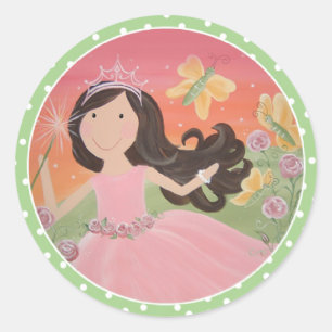 Sticker Rond Fée de coucher du soleil (placez l'autocollant) -