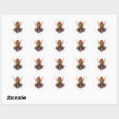 Sticker Rond Fée de Noël (Feuille)