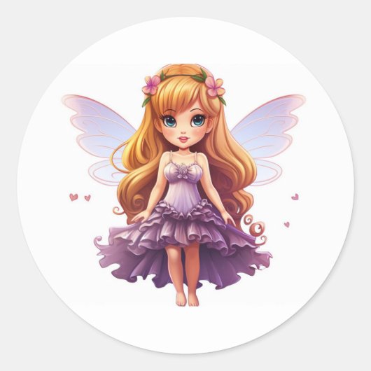 Sticker Rond Fée de Noël (Devant)