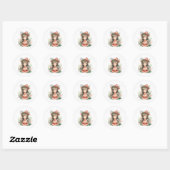 Sticker Rond Fée de Noël (Feuille)