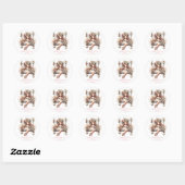 Sticker Rond Fée de Noël blanche (Feuille)