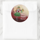 Sticker Rond Fée de Noël magique (Sac)