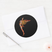 Sticker Rond Fée de papillon de monarque orange 2 - (Enveloppe)