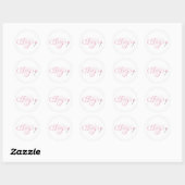 Sticker Rond Fée des dents rose (Feuille)