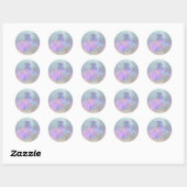Sticker Rond Fée Ethereal | Rainbow Ombre Pastel Sheen (Feuille)