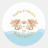 Sticker Rond Fée Fairy Fairy Fairy Fairy Fairy Faid Anniversair (Devant)