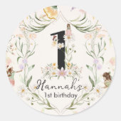 Sticker Rond Fée florale magique Anniversaire (Devant)