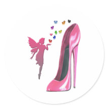 Fée rose et Stiletto Chaussure Art