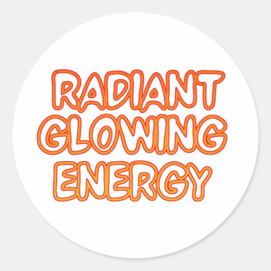 Sticker Rond Feel the Glow (Devant)