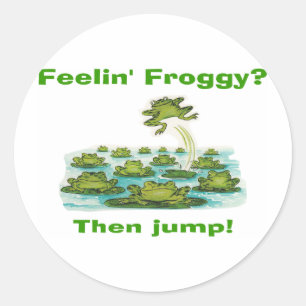 Sticker Rond feelin froggy