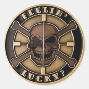 STICKER ROND FEELIN LUCKY ?