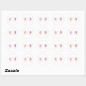Sticker Rond Fées de ballet rose (Feuille)