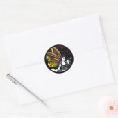 Sticker Rond Fées d'hiver (Enveloppe)