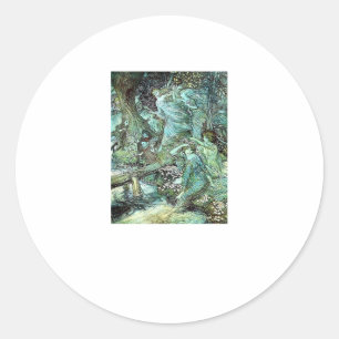 Sticker Rond Fées esthétique de mode Fairycore Goblincore Cot