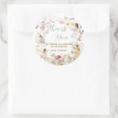 Sticker Rond Fées Fleur sauvage Fleurs de prairie Anniversaire (Sac)