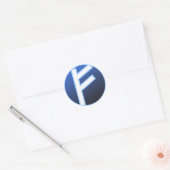 Sticker Rond Fehu Feoh Rune (Enveloppe)