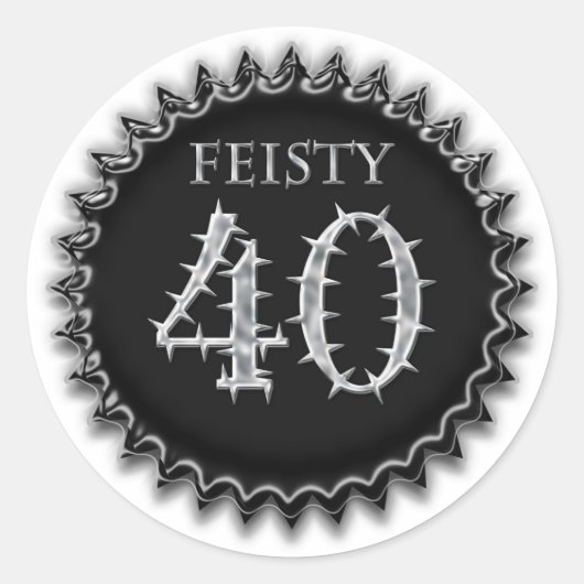 Sticker Rond Feisty 40 (Devant)
