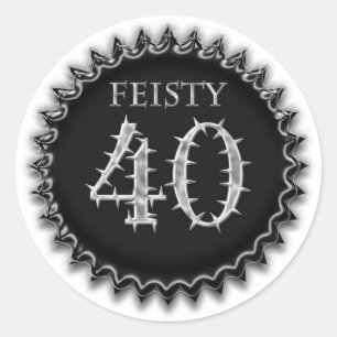 Sticker Rond Feisty 40