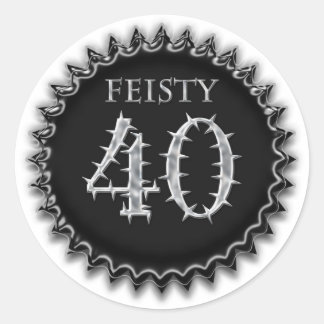 Sticker Rond Feisty 40