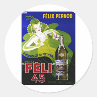 STICKER ROND FELI 45 ABSINTHE