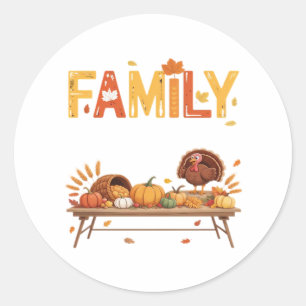 Sticker Rond Félicitations À La Famille 2025 Remerciements Pour