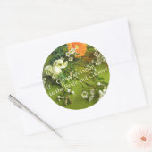 Sticker Rond Félicitations à la mariée et à la mariée (Enveloppe)