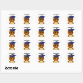 Sticker Rond Félicitations au diplômé (Feuille)