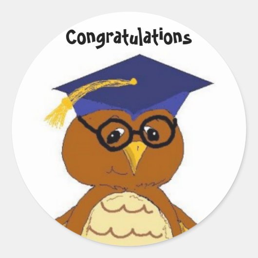 Sticker Rond Félicitations au diplômé (Devant)