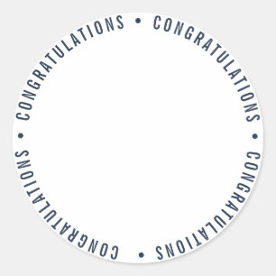 Sticker Rond Félicitations au drapeau américain patriotique USA