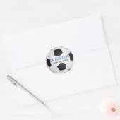 Sticker Rond Félicitations Black White Custom Soccer Ball (Enveloppe)