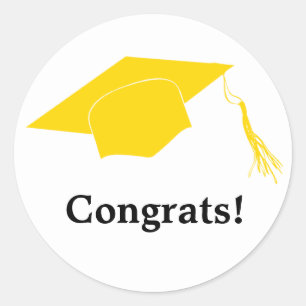 Sticker Rond Félicitations casquette de diplôme