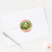 Sticker Rond Félicitations Début Swallowtail Butterfly Items (Enveloppe)