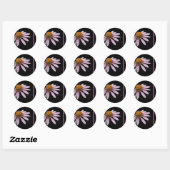 Sticker Rond Félicitations pour les débuts du Flower (Feuille)