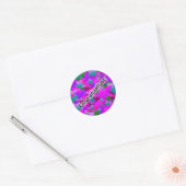 Sticker Rond Félicitations Stars Purple (Enveloppe)