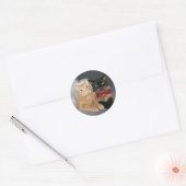 Sticker Rond Feline Bride et Groom (Enveloppe)