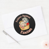 Sticker Rond Felines contre le fascisme (Enveloppe)