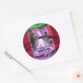Sticker Rond Feliz Cumpleaños Danseuse mexicaine 0175 (Enveloppe)