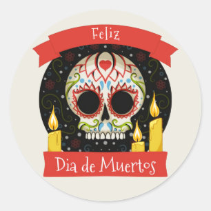 Sticker Rond Feliz Dia de MuertosLe Jour de la mort