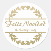 Sticker Rond Feliz Navidad (Devant)